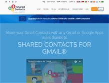 Tablet Screenshot of gmailsharedcontacts.com